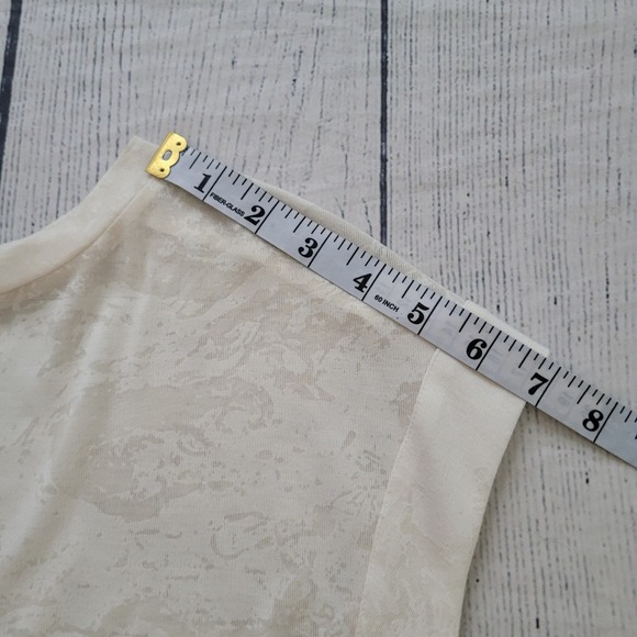 VARLEY Womens XSmall Cream Marbled Pattern Sleeveless Top - Picture 7 of 9